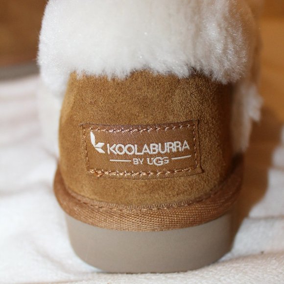 NIB UGG‎ KOOLABURRA CHESTNUT SUEDE SLIP ON FUR LINED SLIPPERS SHOES - Picture 5 of 7